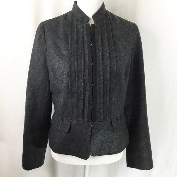 Woman’s Light Weight Jacket Pintucks, Peplum Back, 30% Wool - Picture 3 of 9